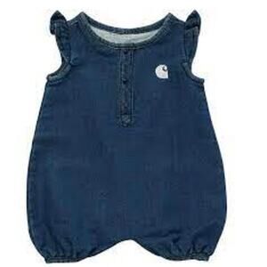 Carhartt baby one piece  Sz 24M soft denim retro light weight